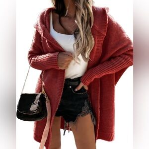 NWOT - Open Front Cardigan with Hood